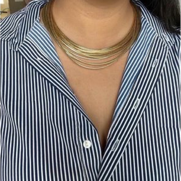 14k omega like strand necklace - Picture 3 of 5